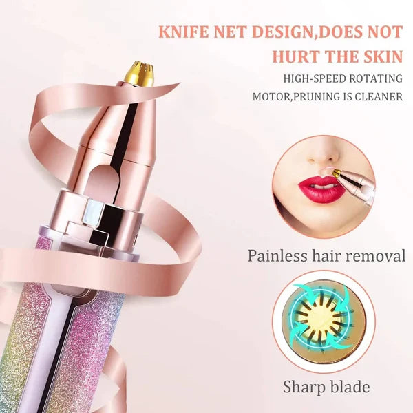 Electric Women's Eyebrow Trimmer and Facial Hair Remover